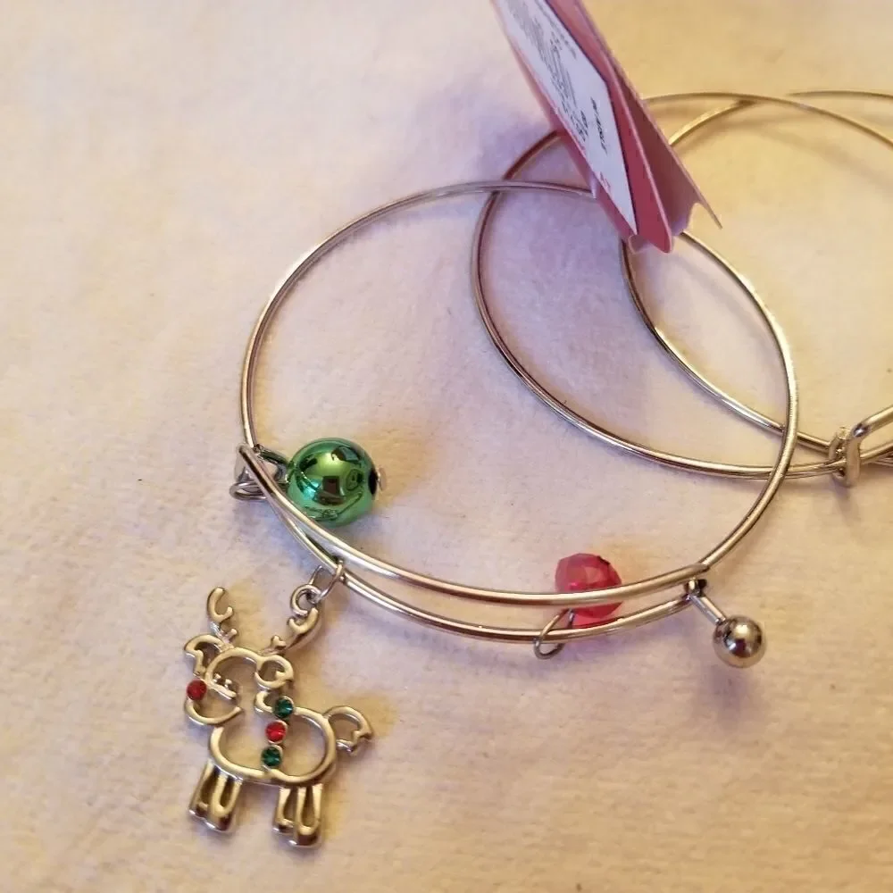❤️Christmas bangle bracelets,  set of 3
